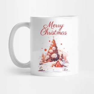 Merry Christmas decorated tree Mug
